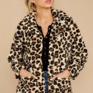 Z SUPPLY THE LEOPARD SHERPA TEDDY BEAR COAT ZJ193136 NWT SMALL